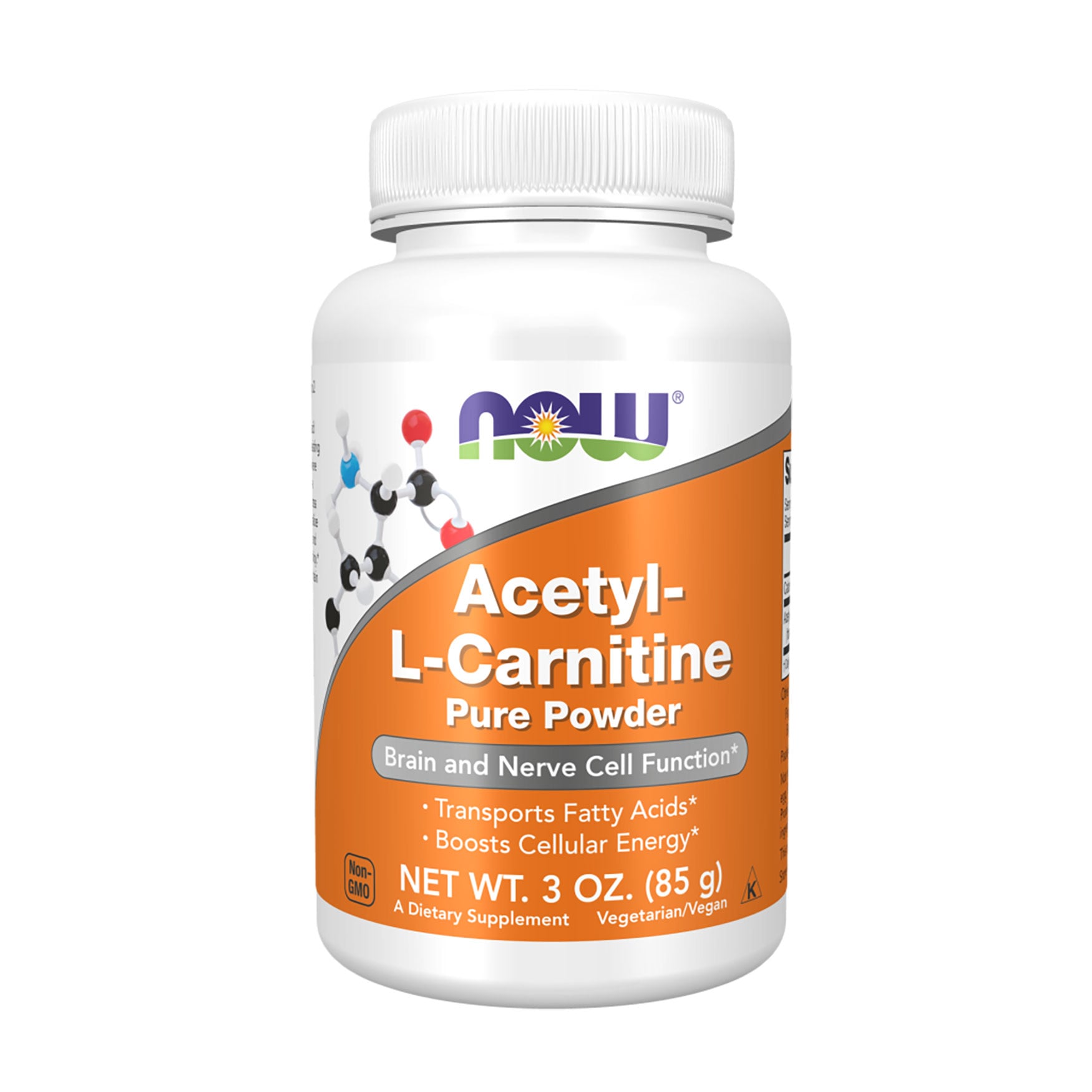 Ацетил-L-карнітин NOW foods Acetyl-L-Carnitine в порошку, 85 г